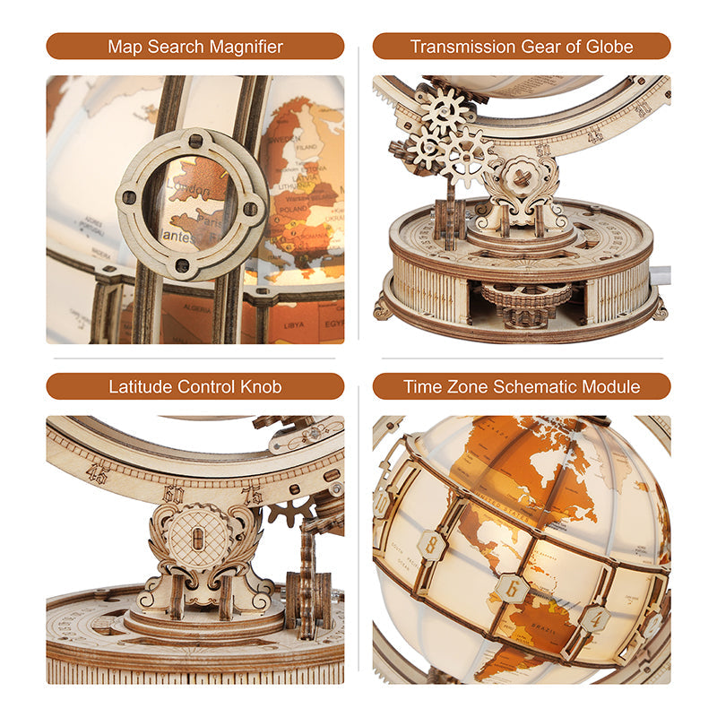 Leuchtender 3D Globus Puzzle-Lampe