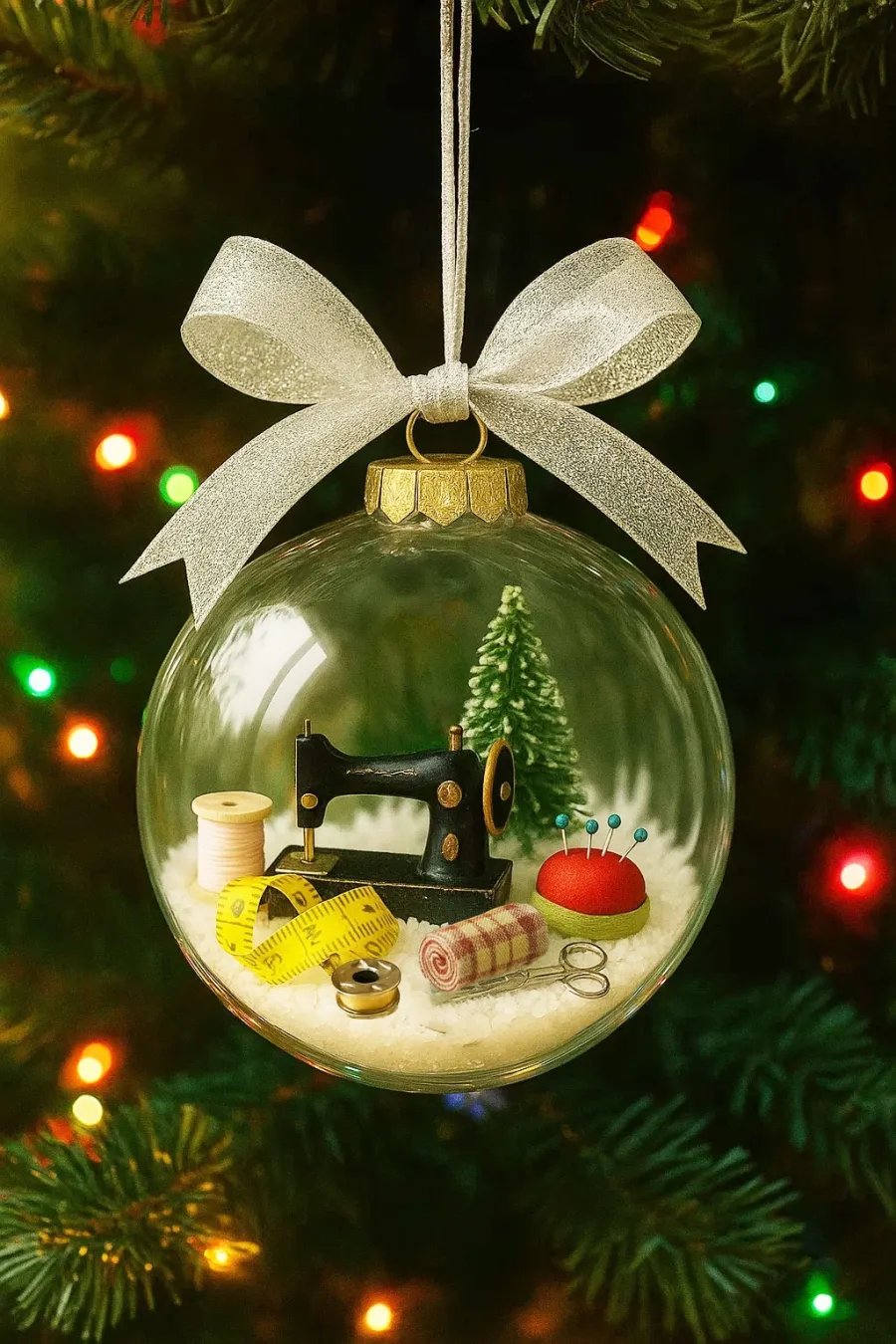 SewJoy – Schneekugel-Nähornament für Weihnachten