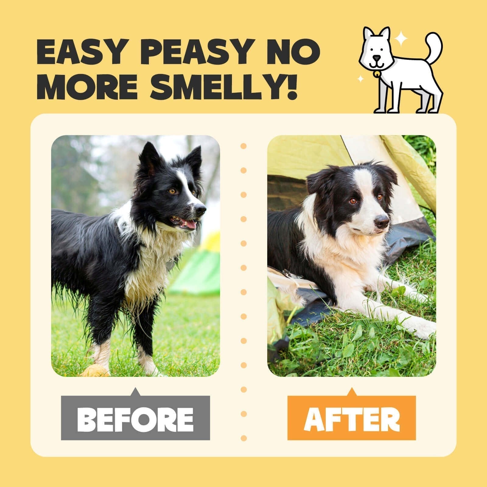 PawsFresh™ – Desodorierende Handtücher für Hunde | 6er-Pack | 1+1 GRATIS