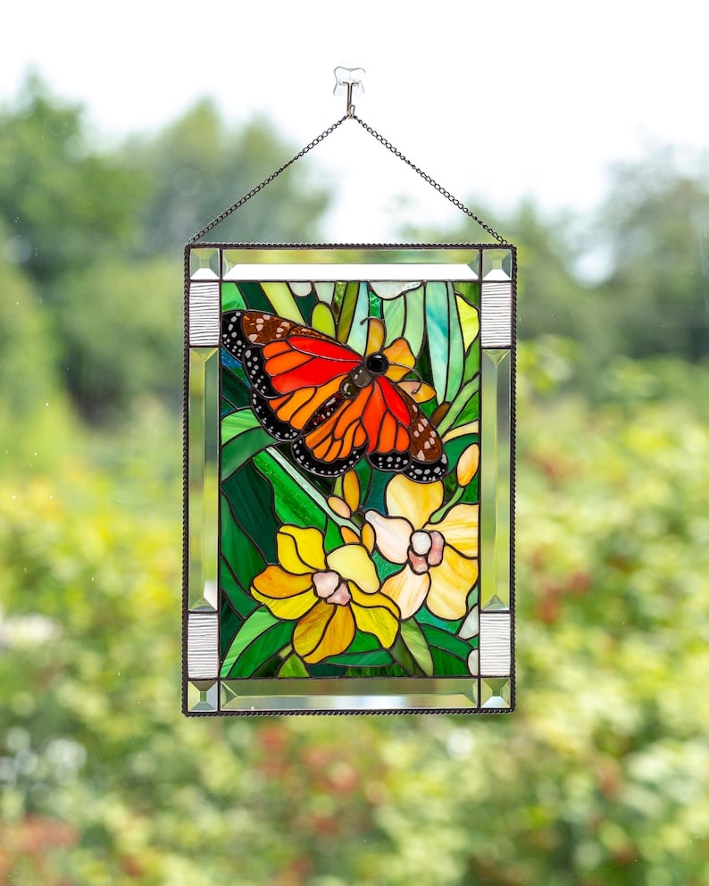 Kardinal Buntes Fenster Panel