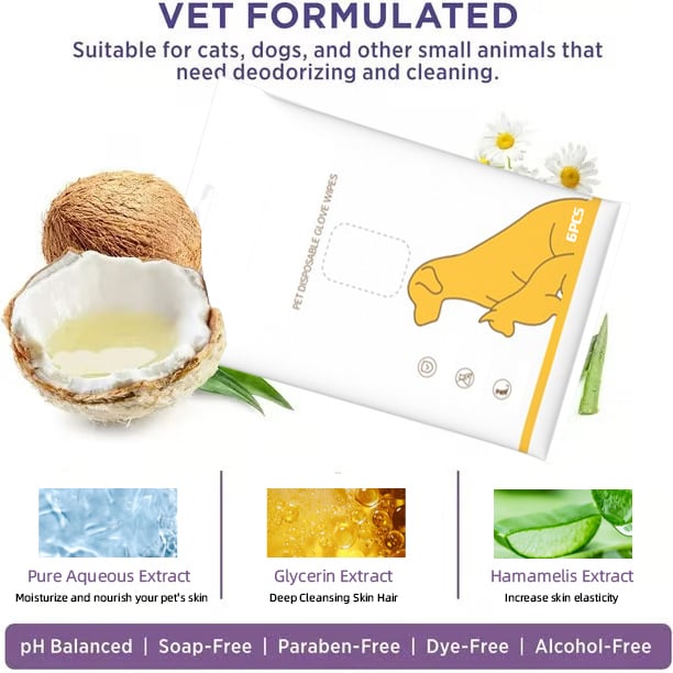 PawsFresh™ – Desodorierende Handtücher für Hunde | 6er-Pack | 1+1 GRATIS