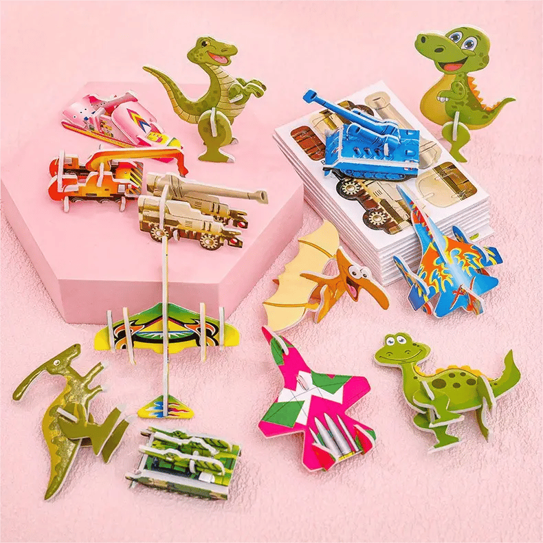 ImagiBuild™ – 3D Lernpuzzle-Set für Kinder (10er-Pack)