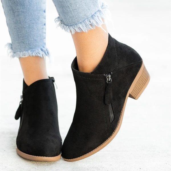50% RABATT | Zeline™ | Halbhohe Leder Stiefeletten