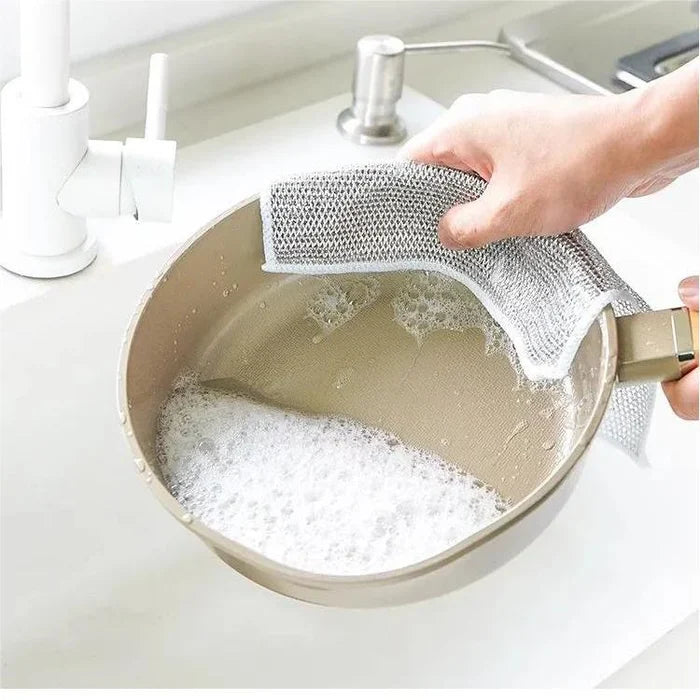 ScrubMaster™ – Kratzfreies Stahltuch für Müheloses Reinigen | 5+5 GRATIS