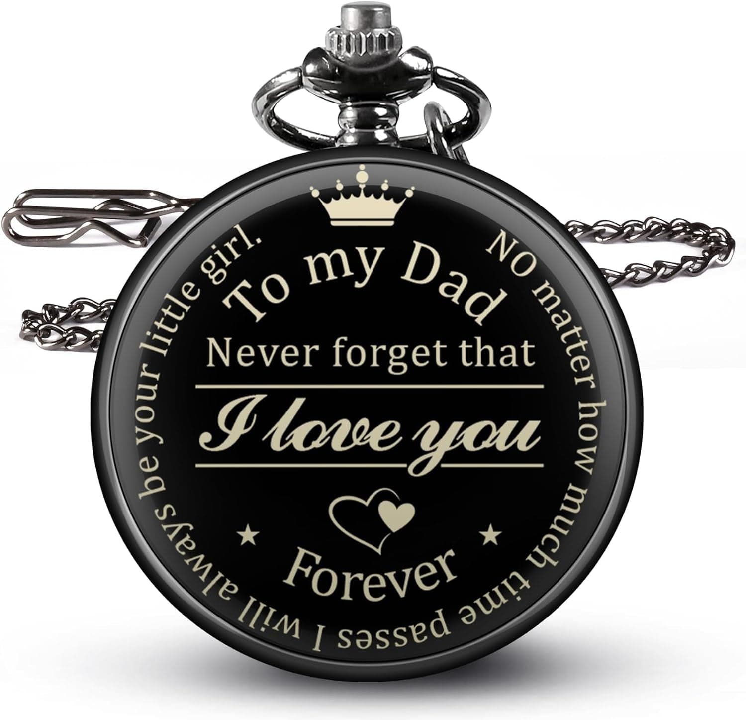 Taschenuhr Herren Silber - Elegantes Design mit Kette, Personalisierbar