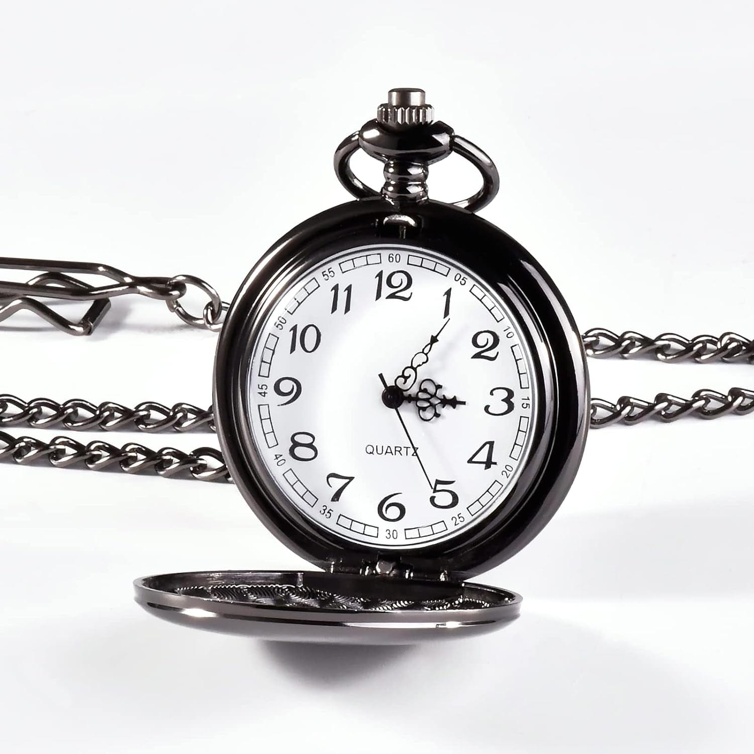 Taschenuhr Herren Silber - Elegantes Design mit Kette, Personalisierbar