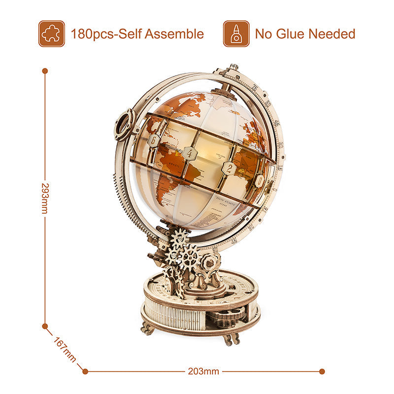 Leuchtender 3D Globus Puzzle-Lampe