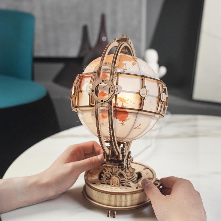 Leuchtender 3D Globus Puzzle-Lampe