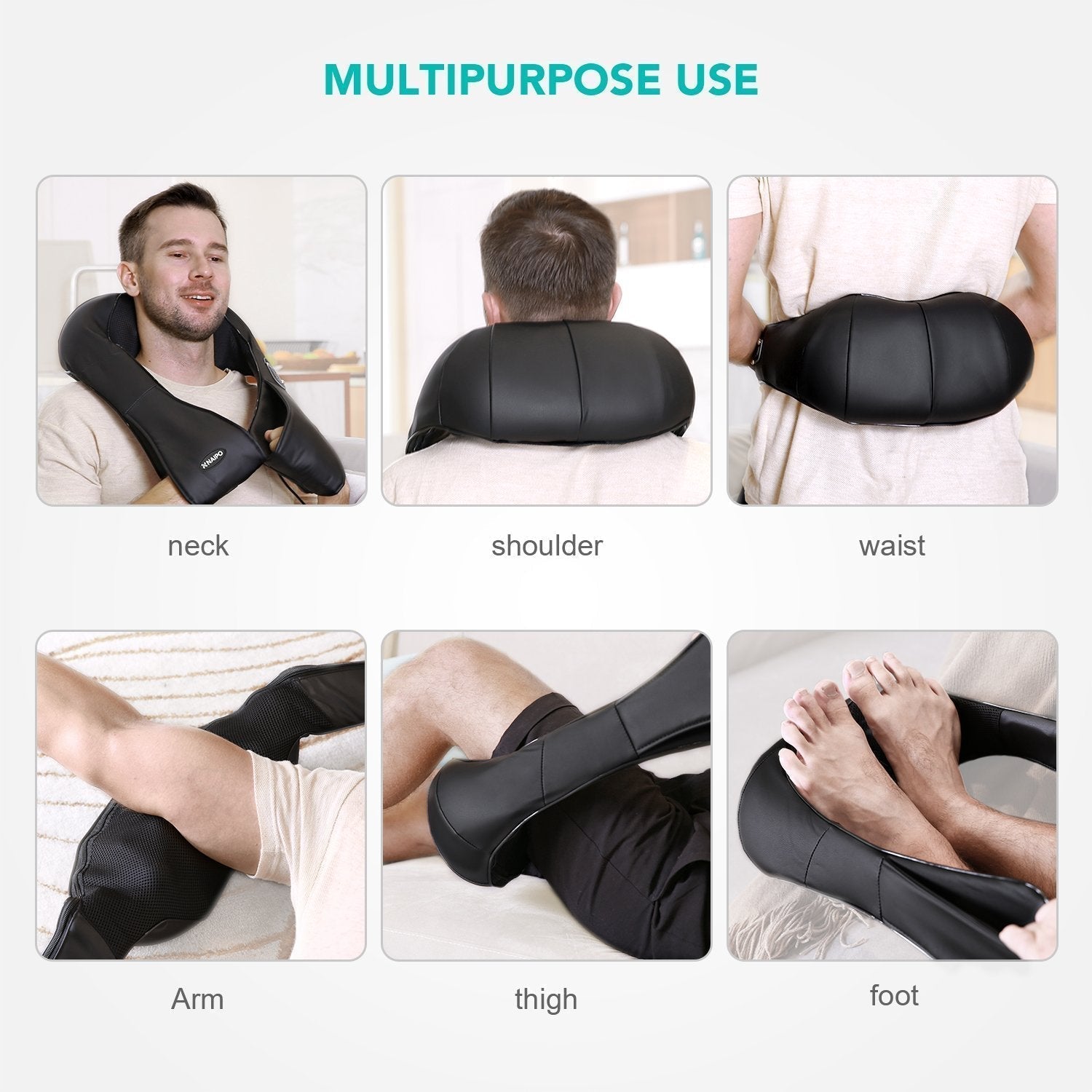 Schulter-Nacken-Massagegerät mit Shiatsu-Knetmassage und Wärme