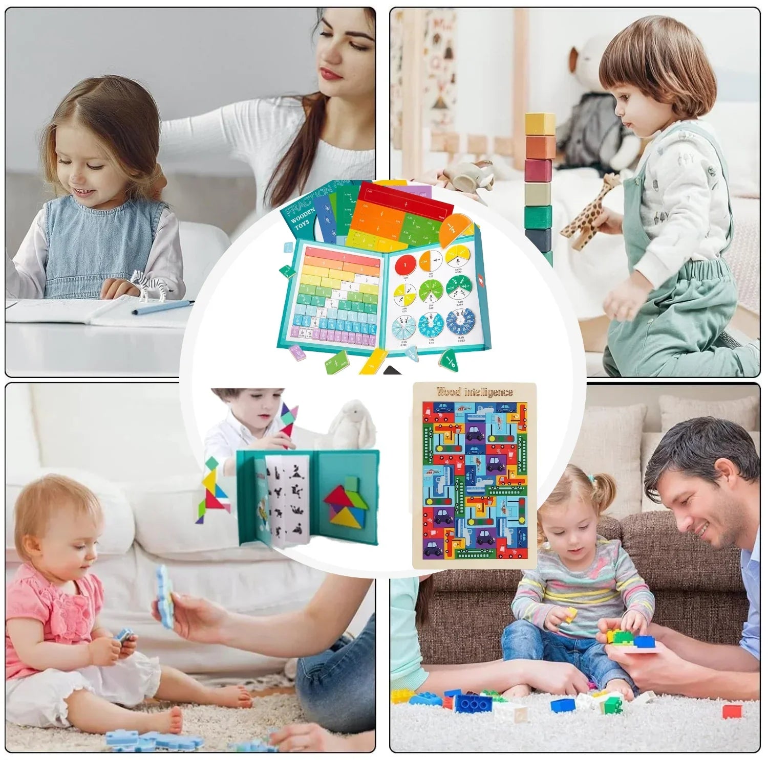Montessori Fraktionsbuch - Spielerisch Brüche Lernen mit Magneten