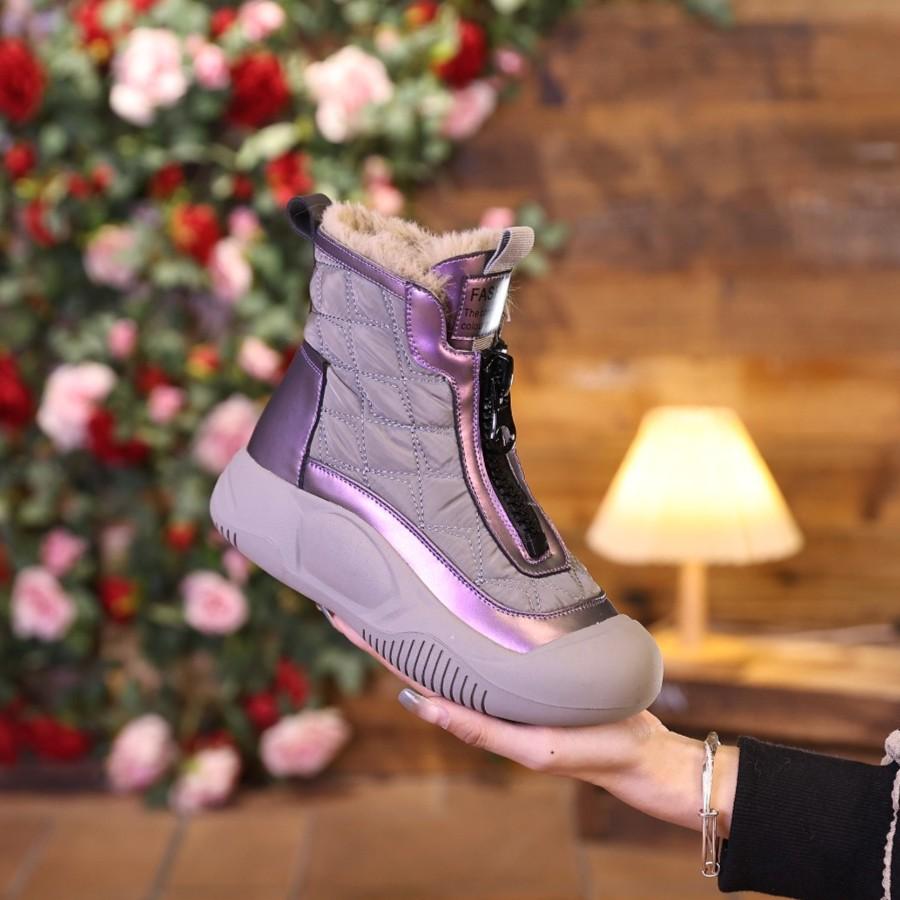 Retro-Schneestiefel mit dicken Sohlen