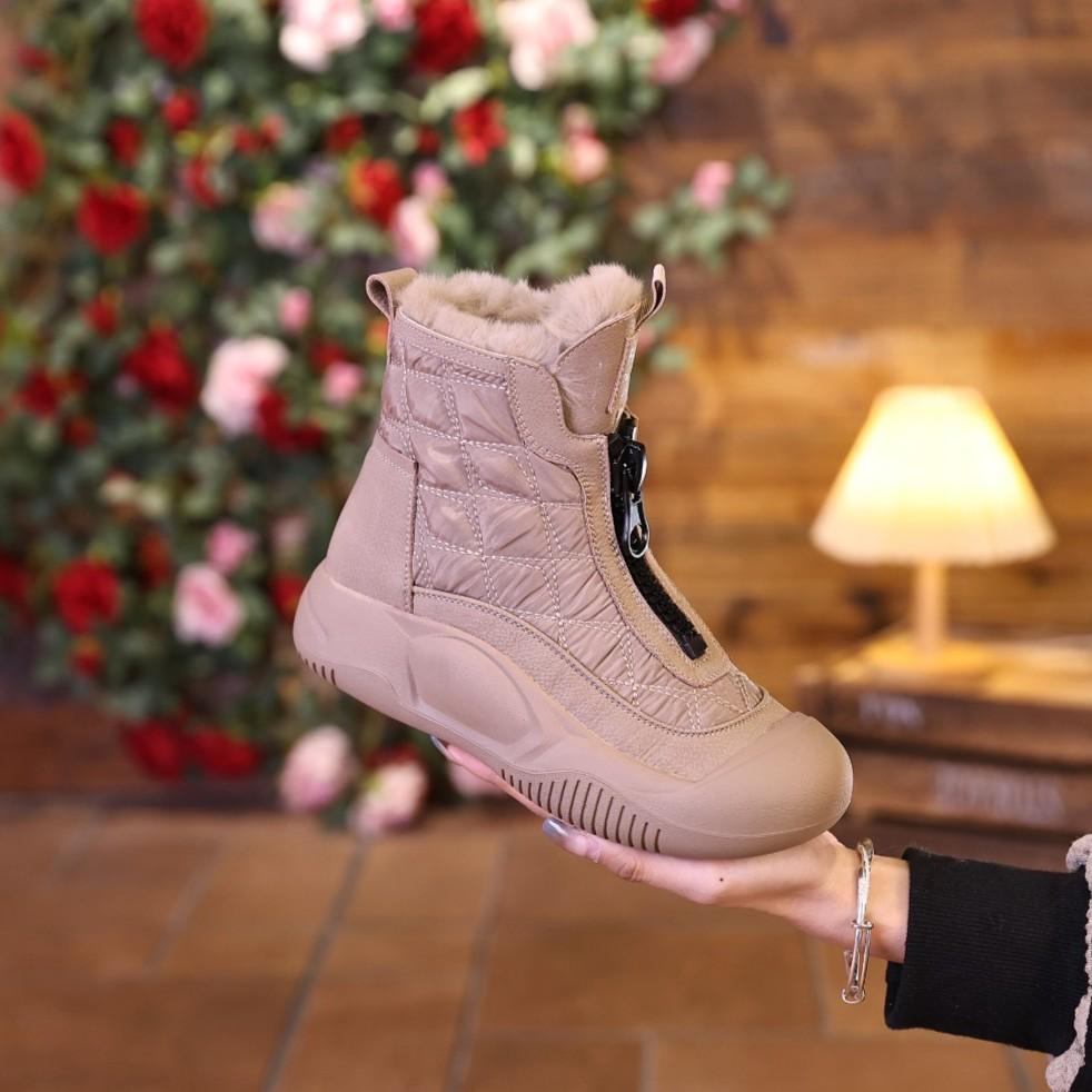 Retro-Schneestiefel mit dicken Sohlen