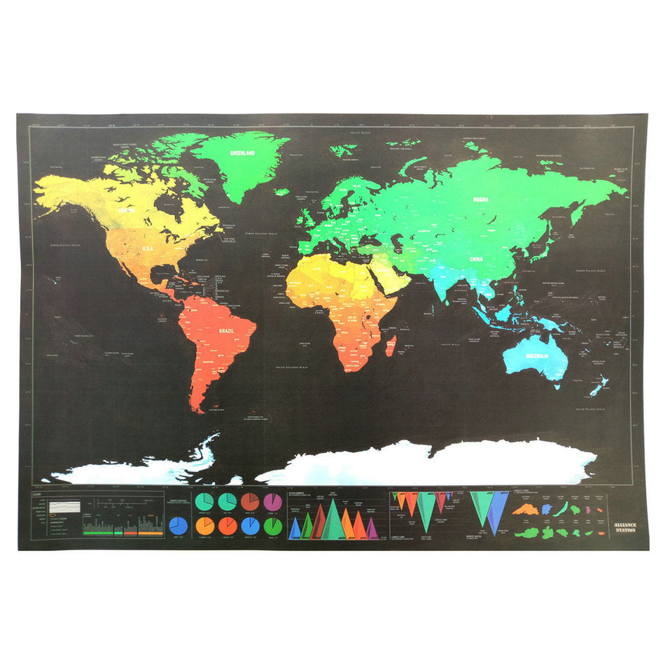 Scratch off Weltkarte Poster
