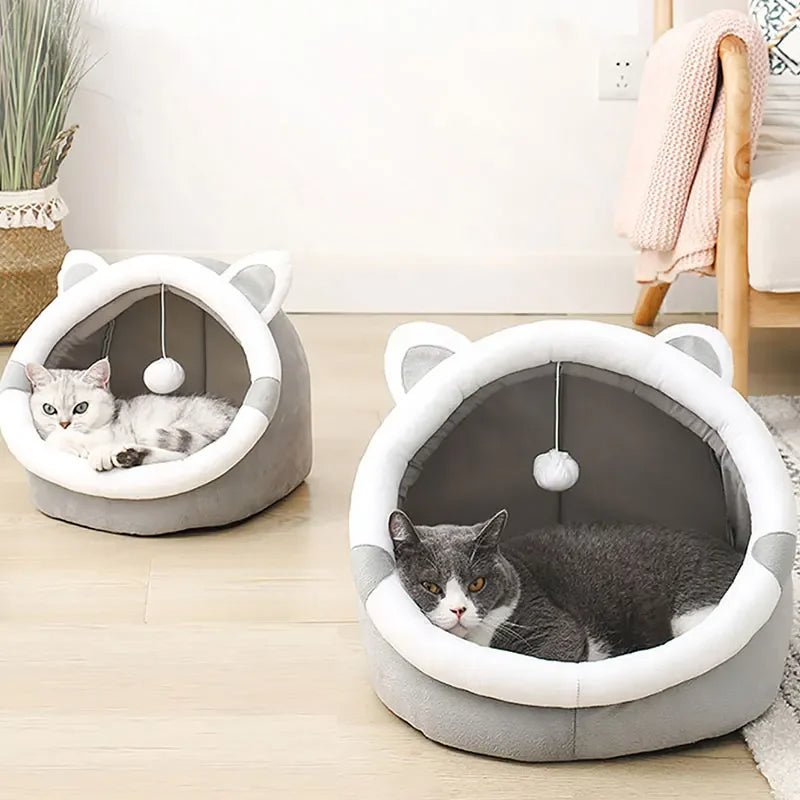 Katzenbett-Höhle - Gemütlicher Rückzugsort für Katzen, Waschbar, 45x45cm