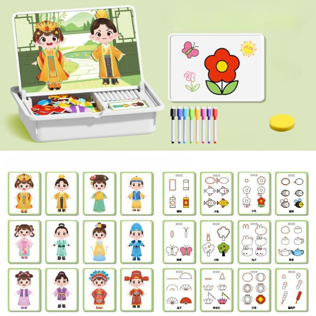 EduMag – Magnetisches Gesichter-Puzzle & Anziehspiel