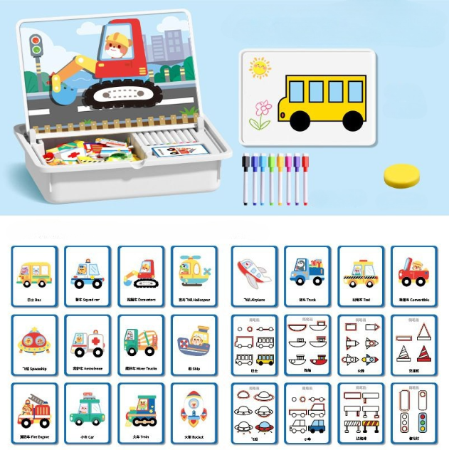 EduMag – Magnetisches Gesichter-Puzzle & Anziehspiel