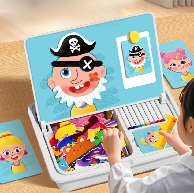 EduMag – Magnetisches Gesichter-Puzzle & Anziehspiel