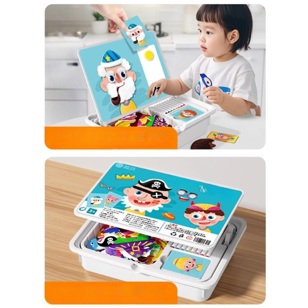 EduMag – Magnetisches Gesichter-Puzzle & Anziehspiel