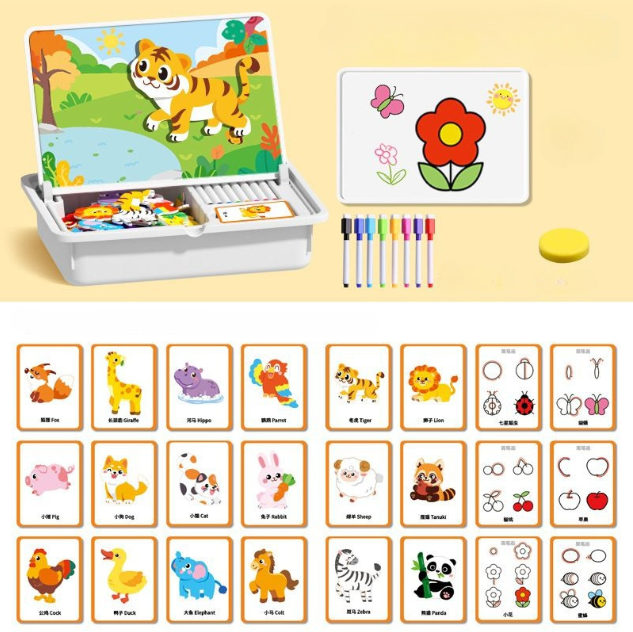 EduMag – Magnetisches Gesichter-Puzzle & Anziehspiel
