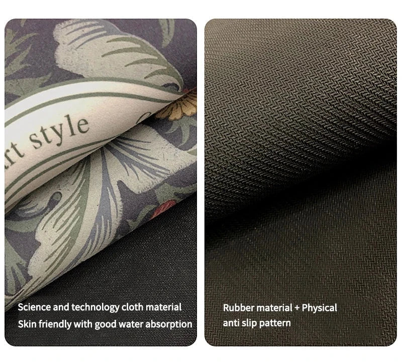Waschbare Küchenarbeitsplattenmatte – saugfähiges Blumendesign für Stil und Funktionalität