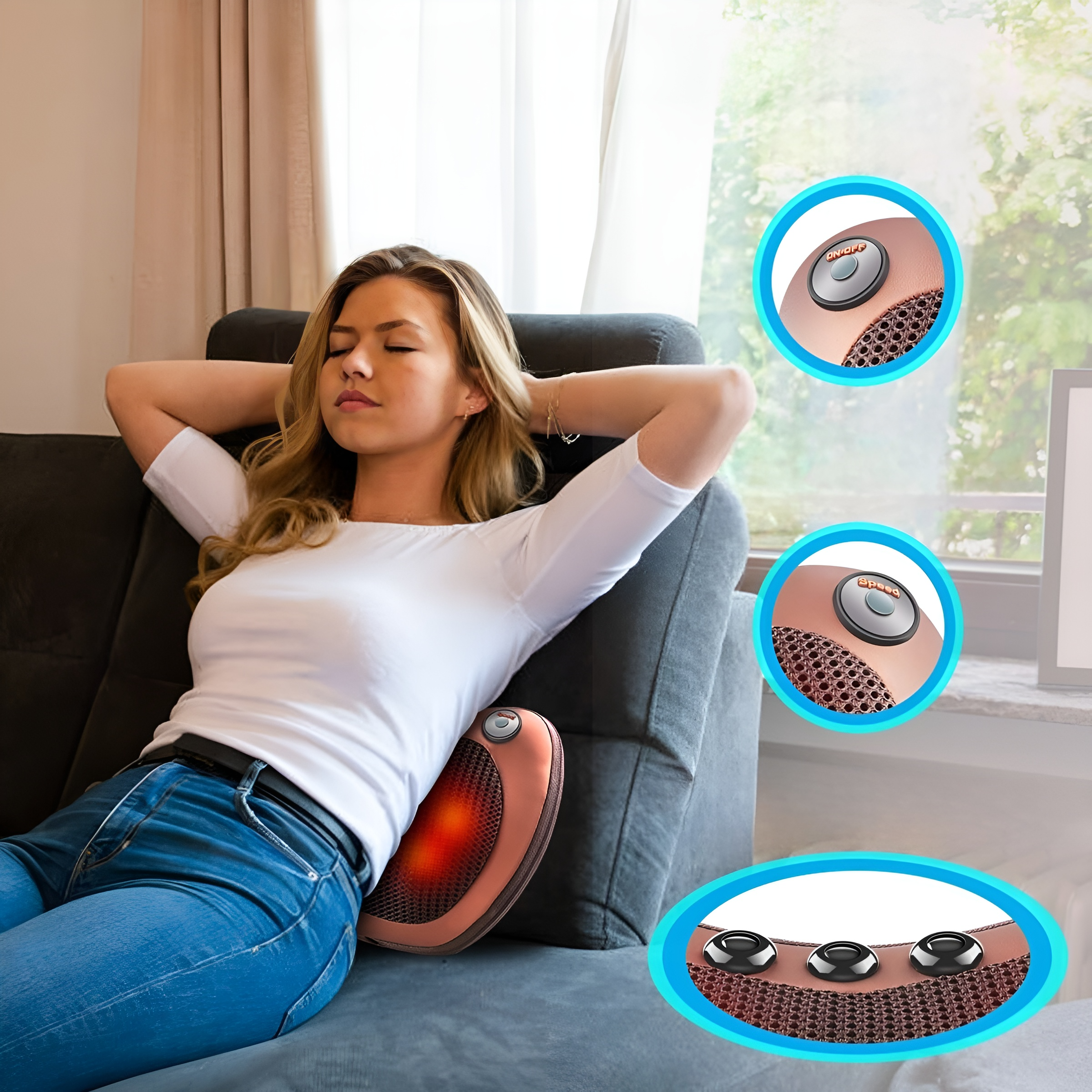 50% RABATT | Multifunktionales beheiztes Massage-Kissen™