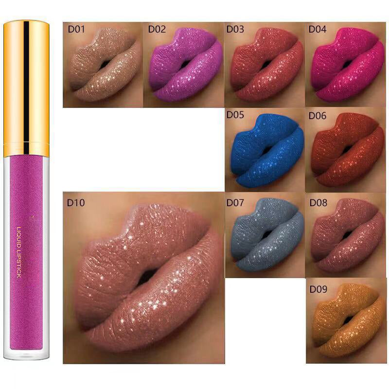 GlamLips - Metallischer flüssiger Diamant-Glitter-Lippenstift | 1+1 GRATIS
