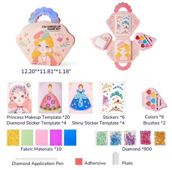 FantasyPrincess – 3-in-1 Prinzessinnen-Spielset