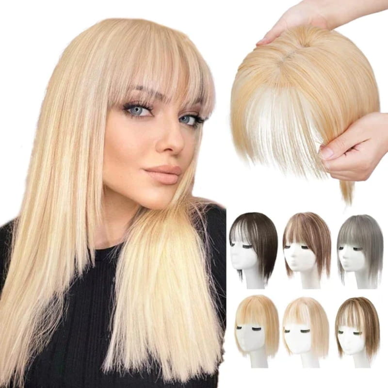 Natürliches Haarteil mit Pony für Frauen | 1+1 GRATIS