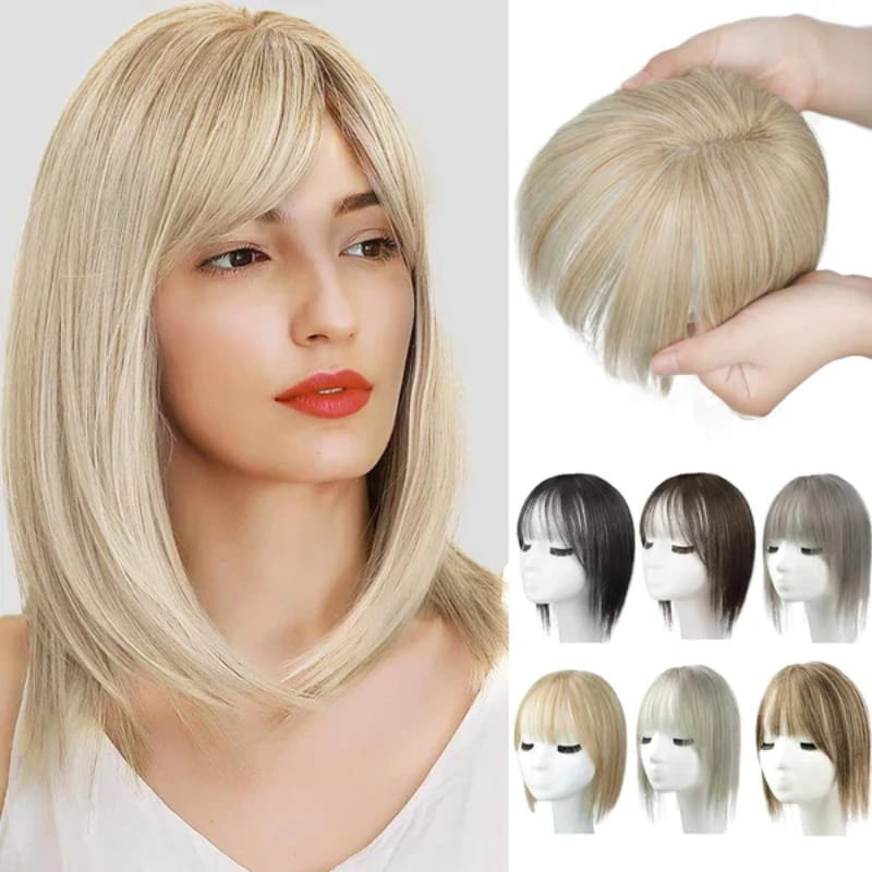 Natürliches Haarteil mit Pony für Frauen | 1+1 GRATIS