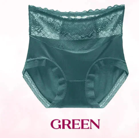 LaceComfort – Damen Spitzen-Slips mit Hohem Bund | 1+1 GRATIS