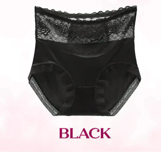 LaceComfort – Damen Spitzen-Slips mit Hohem Bund | 1+1 GRATIS