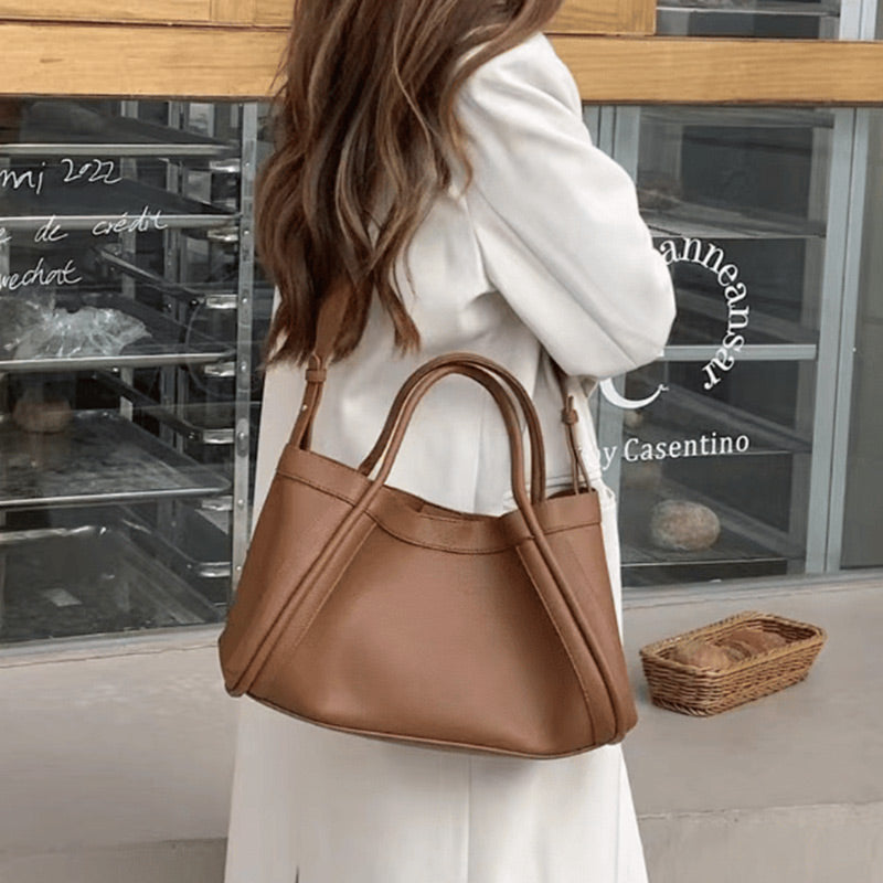 EleganzToGo™ – Tragetasche aus Leder mit passender Geldbörse | 50% RABATT