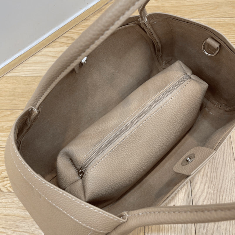 EleganzToGo™ – Tragetasche aus Leder mit passender Geldbörse | 50% RABATT