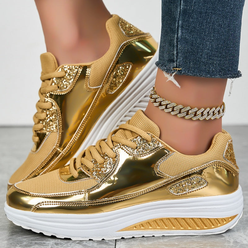 ShineStep™ – Glitzernde Plateau-Sneaker mit Komfort | 50% RABATT
