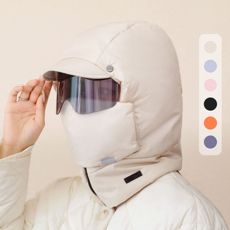 Winddichte, voll abdeckende Outdoor-Reitmaske mit Schutzbrille
