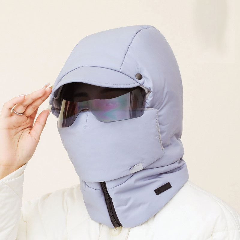 Winddichte, voll abdeckende Outdoor-Reitmaske mit Schutzbrille