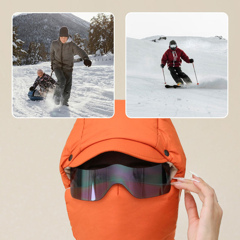 Winddichte, voll abdeckende Outdoor-Reitmaske mit Schutzbrille