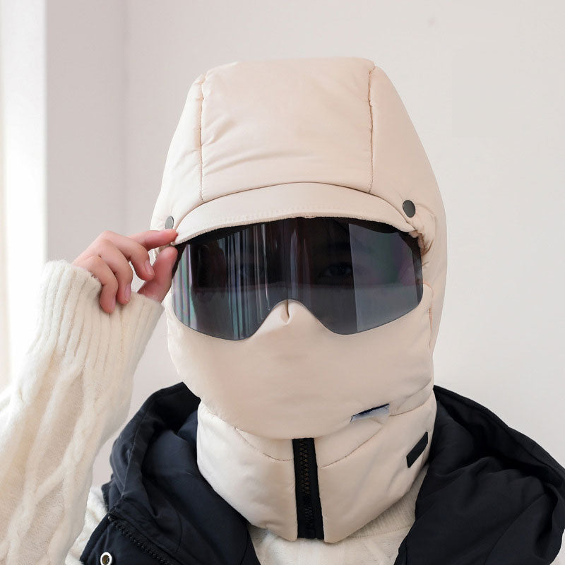Winddichte, voll abdeckende Outdoor-Reitmaske mit Schutzbrille