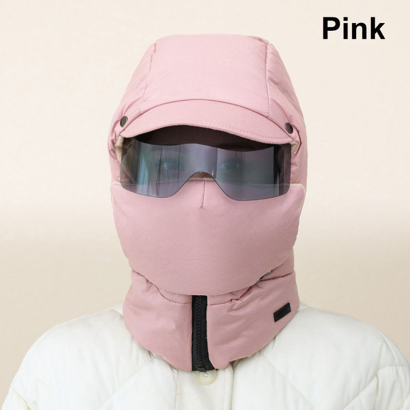 Winddichte, voll abdeckende Outdoor-Reitmaske mit Schutzbrille