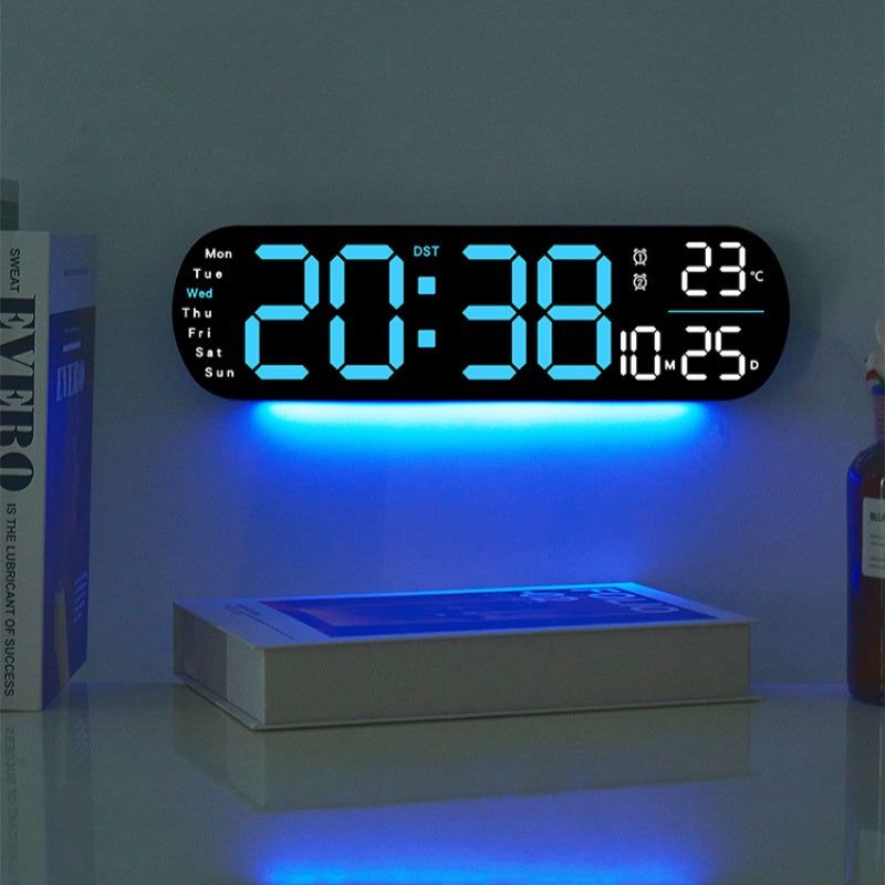 SmartTime LED-Wanduhr – Zeit, Datum & Temperatur auf einen Blick | 50% Rabatt!