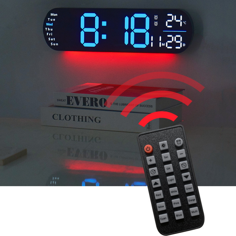 SmartTime LED-Wanduhr – Zeit, Datum & Temperatur auf einen Blick | 50% Rabatt!