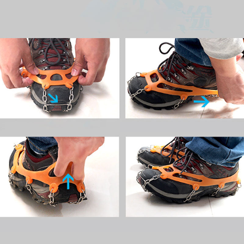 Rutschfeste Outdoor-Steigeisen für Wanderstiefel und -schuhe