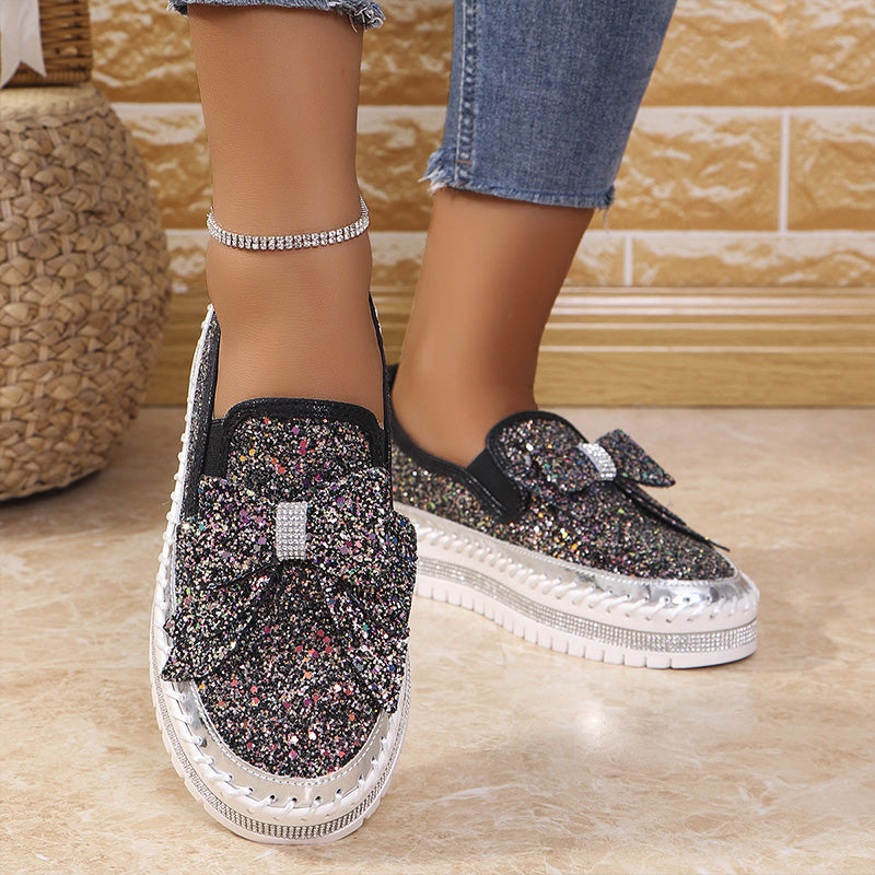 Variant image for Damen Slipper - Stilvoller Komfort mit Strass & Schleife, Rutschfest-6