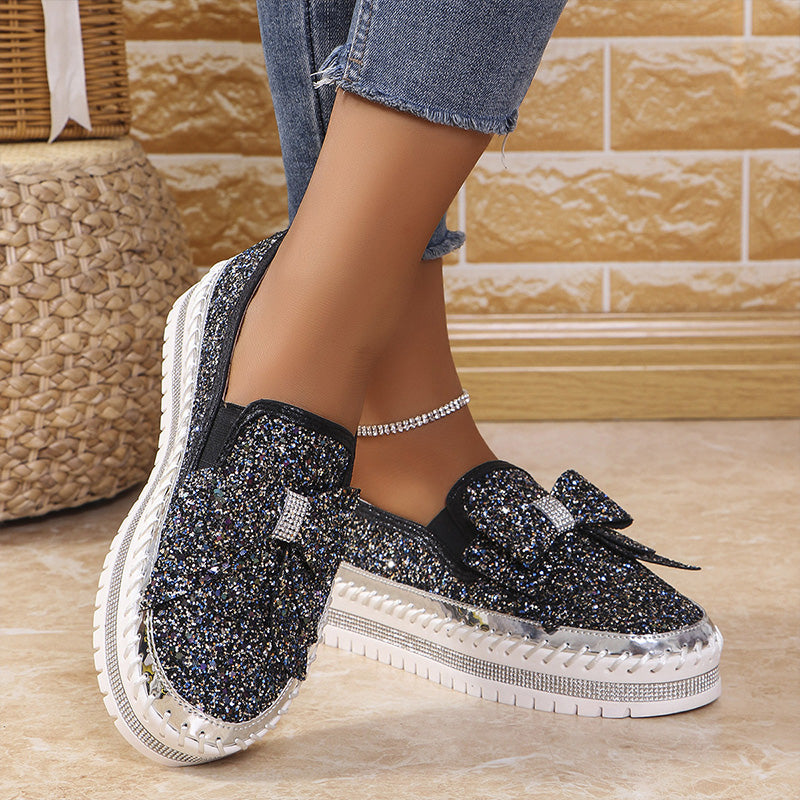 Variant image for Damen Slipper - Stilvoller Komfort mit Strass & Schleife, Rutschfest-3