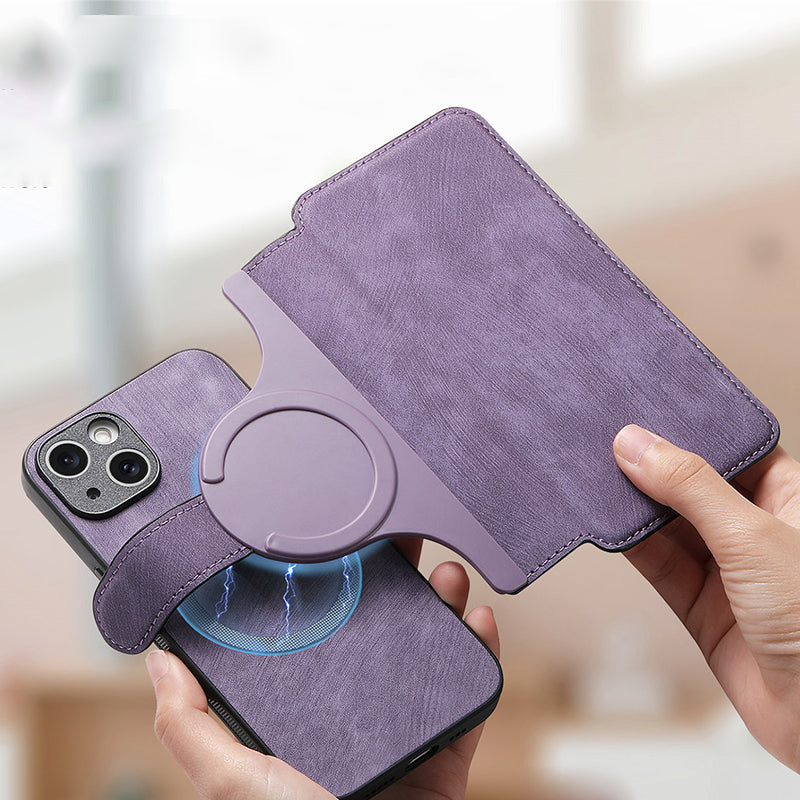 MagnoCase™ 3-in-1 Leder-Etui – Abnehmbar, Magnetisch & Rundum-Schutz für dein Handy