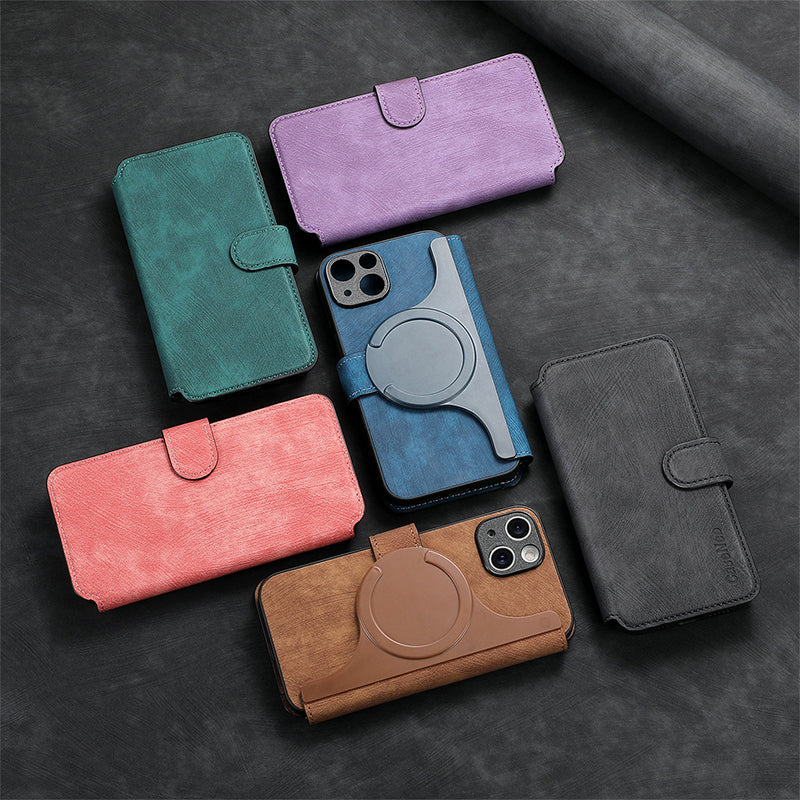 MagnoCase™ 3-in-1 Leder-Etui – Abnehmbar, Magnetisch & Rundum-Schutz für dein Handy