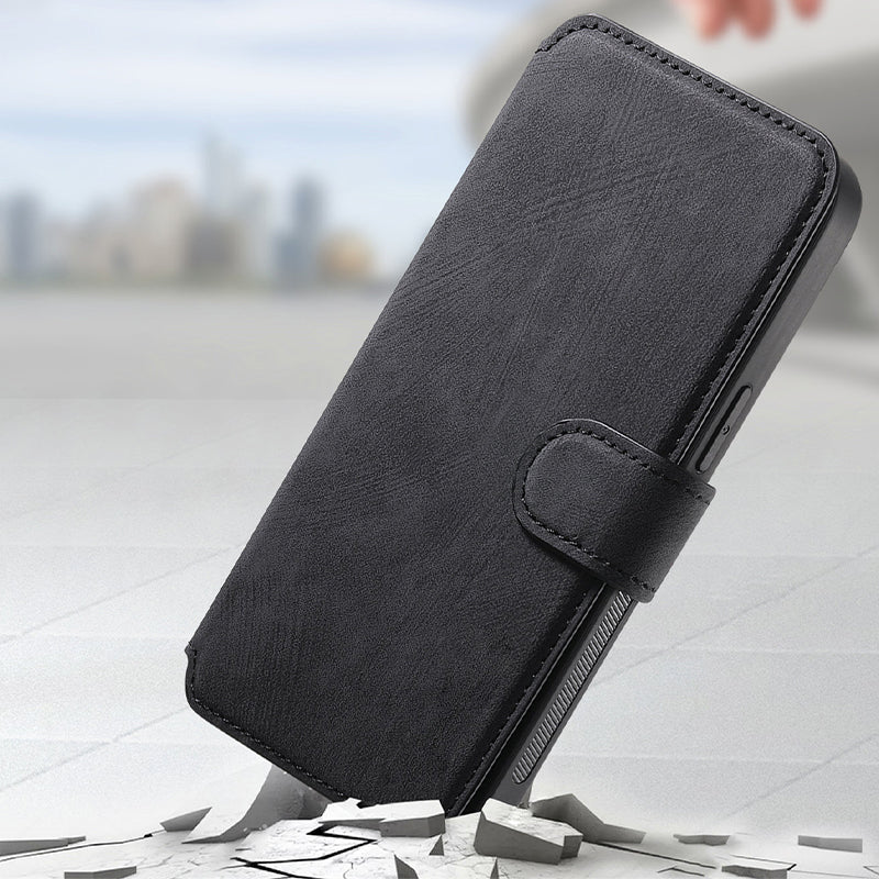 MagnoCase™ 3-in-1 Leder-Etui – Abnehmbar, Magnetisch & Rundum-Schutz für dein Handy