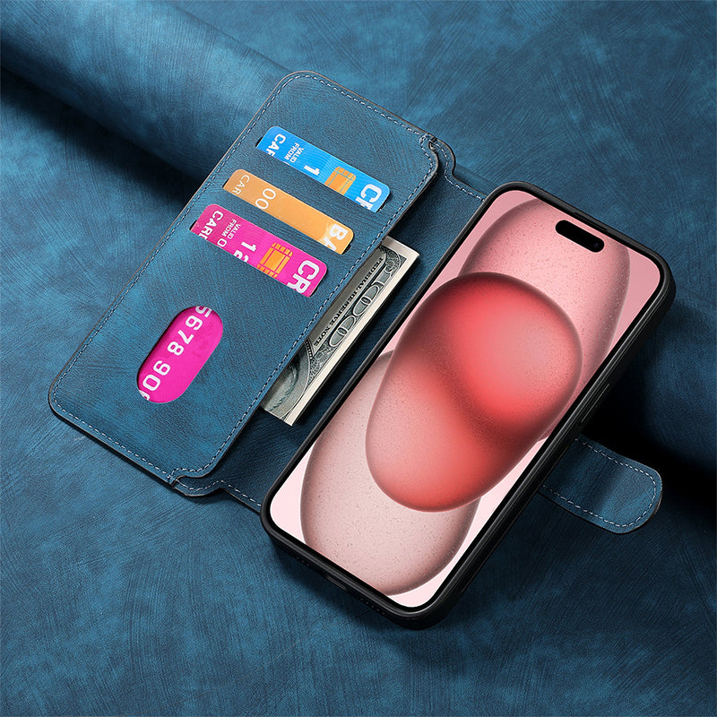 MagnoCase™ 3-in-1 Leder-Etui – Abnehmbar, Magnetisch & Rundum-Schutz für dein Handy