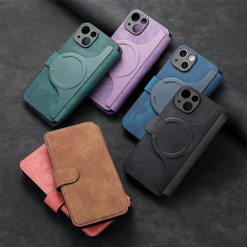MagnoCase™ 3-in-1 Leder-Etui – Abnehmbar, Magnetisch & Rundum-Schutz für dein Handy