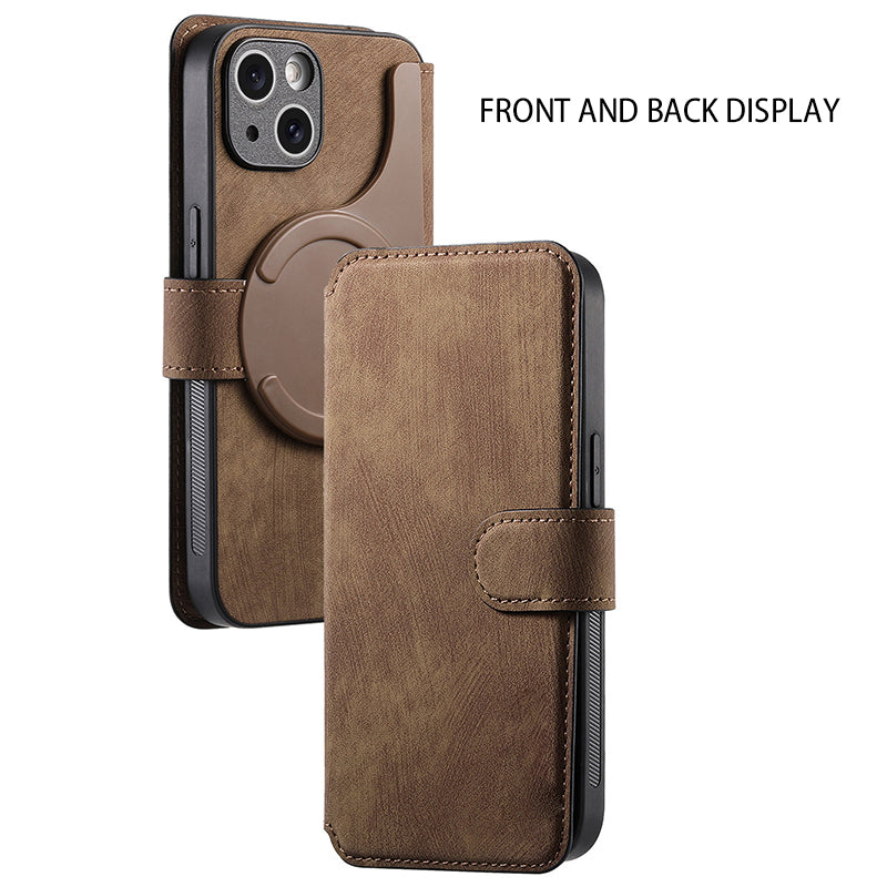 MagnoCase™ 3-in-1 Leder-Etui – Abnehmbar, Magnetisch & Rundum-Schutz für dein Handy